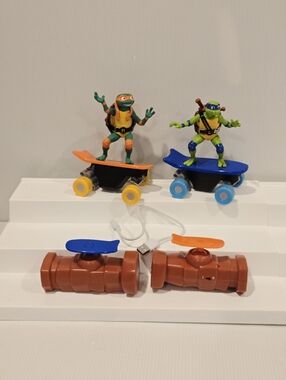 Teenage Mutant Ninja Turtles TMNT RC Half Pipe Leonardo and Michelangelo Set
